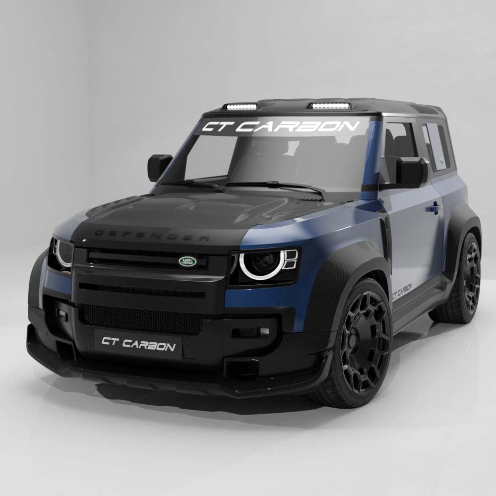 DEFENDER 90/110/130 2020+ CARBON FIBRE FRONT BUMPER TRIM - CT DESIGN