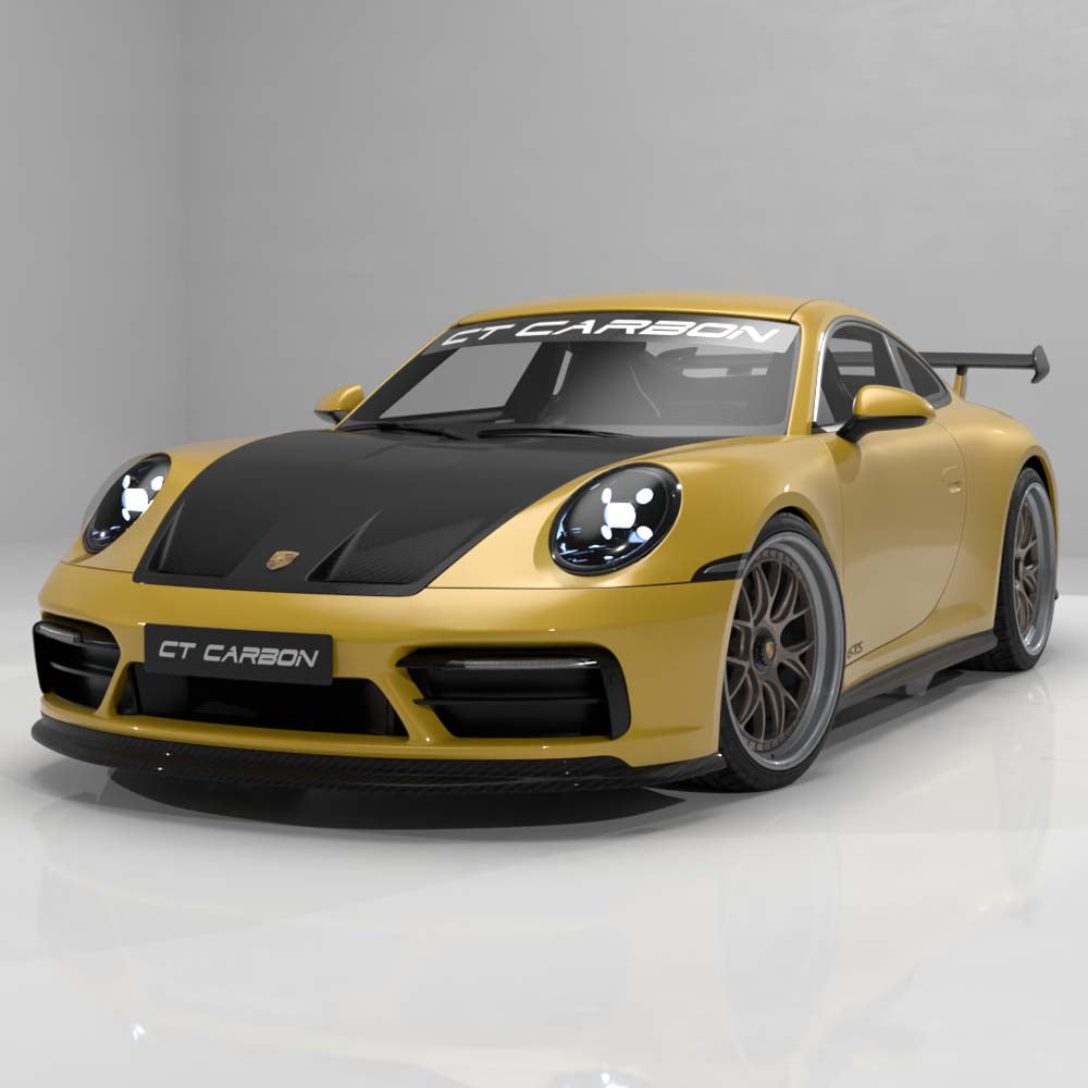 PORSCHE 911 992.1 GTS & CARRERA 2019-2024 CARBON FIBRE SPLITTER - CT DESIGN