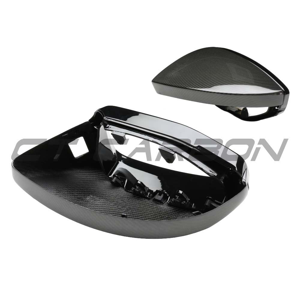 AUDI A6/S6/RS6 C8 2015-2025 CARBON FIBRE MIRRORS WITH LANE ASSIST - LHD