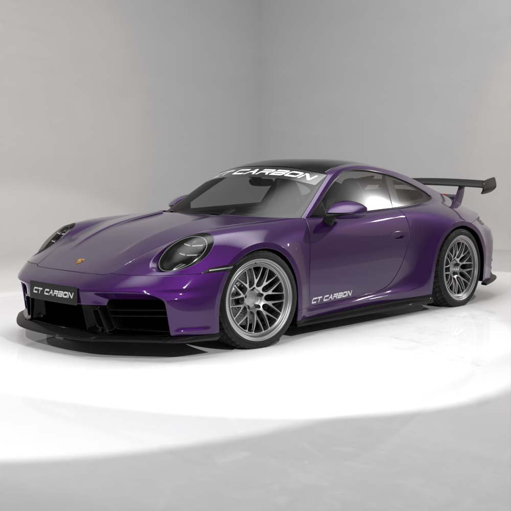 PORSCHE 911 992.2 CARRERA 2024+ CARBON FIBRE SPLITTER - CT DESIGN