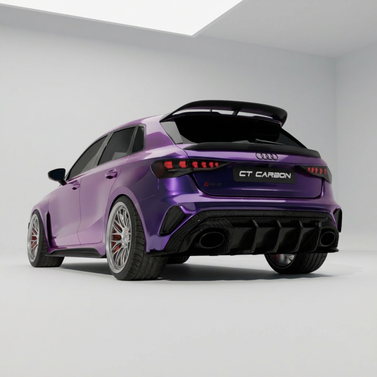 AUDI A3/S3/RS3 8Y 2022+ SPORTBACK CARBON FIBRE SPOILER - CT DESIGN V3