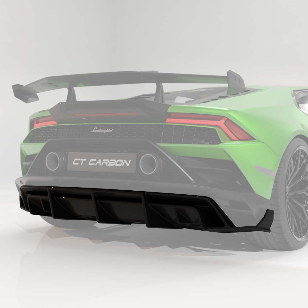 LAMBORGHINI HURACAN EVO 2019-2023 CARBON FIBRE DIFFUSER - CT DESIGN