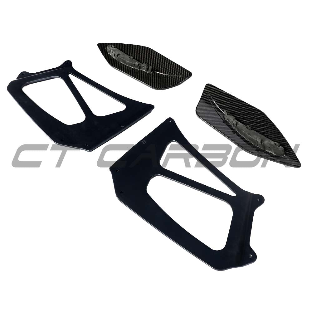 PORSCHE 911 GT2 RS/GT3 RS WING RISERS - BLACK - CT DESIGN