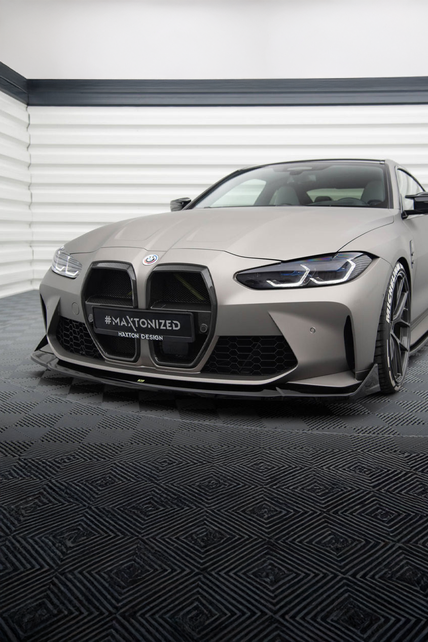 BMW G80 M3 Competition Maxton Design Gloss Black Front Splitter