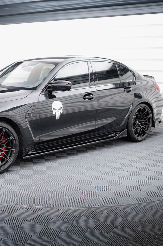 BMW G81 M3 Competition Maxton Design Gloss Black Side Skirts