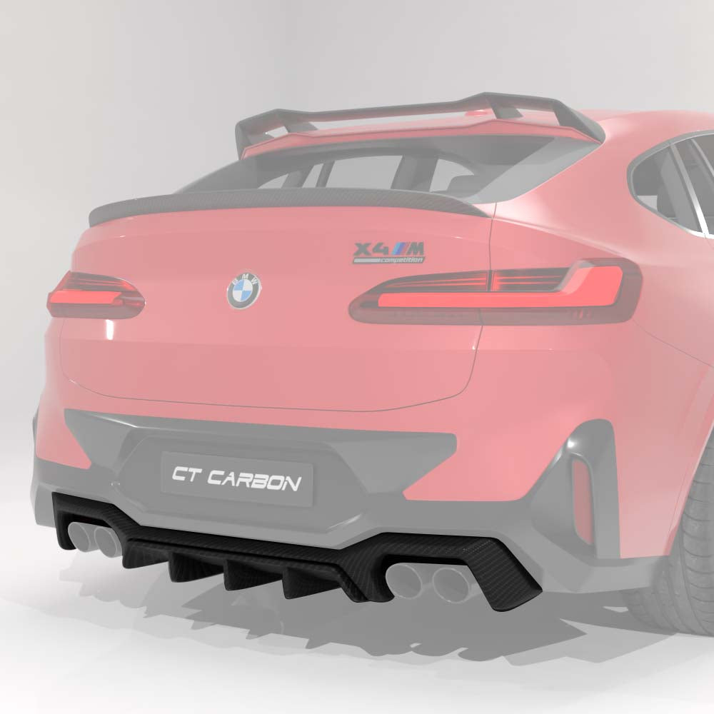 BMW F98 X4M/G02 X4 2022-2024 (LCI) CARBON FIBRE DIFFUSER - CT DESIGN