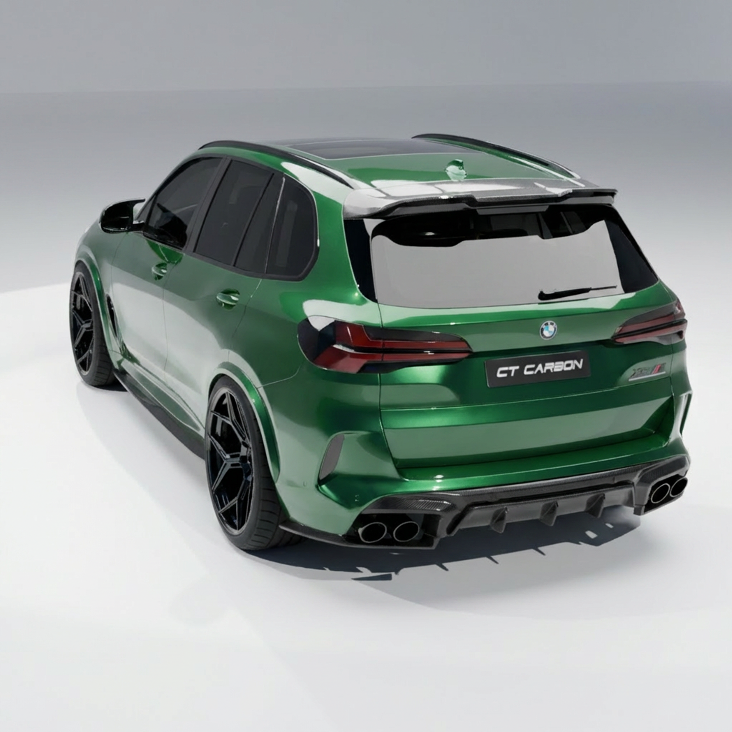 BMW F95 X5M 2019+ CARBON FIBRE DIFFUSER WITH CORNERS - CT DESIGN