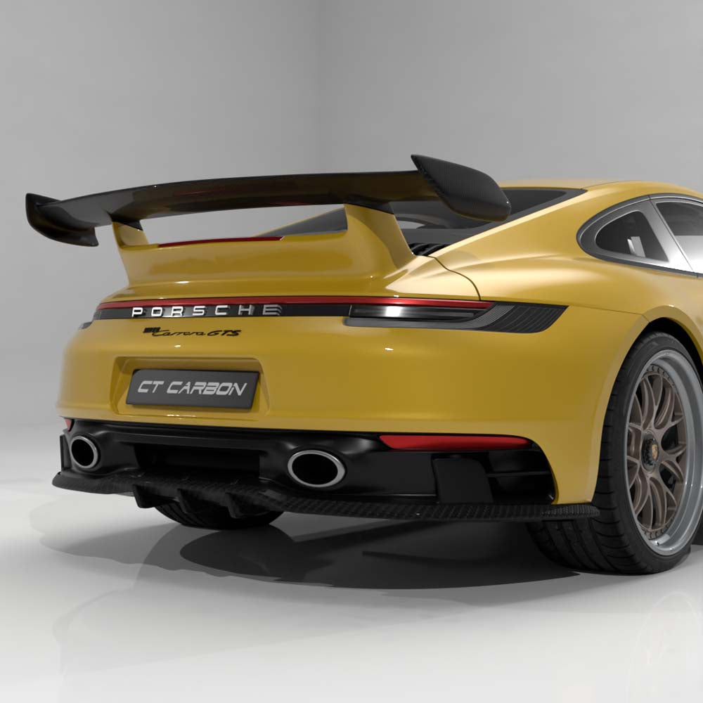 PORSCHE 911 992.1 GTS & CARRERA 2019-2024 CARBON FIBRE DIFFUSER - CT DESIGN