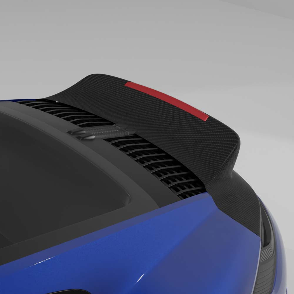 PORSCHE 911 (992.1 & 992.2) CARRERA 2019-2024 CARBON FIBRE DUCKTAIL SPOILER REPLACEMENT - V2 - CT DESIGN