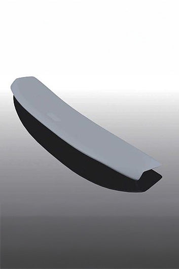Grey AC Schnitzer car spoiler on a reflective surface with gradient background