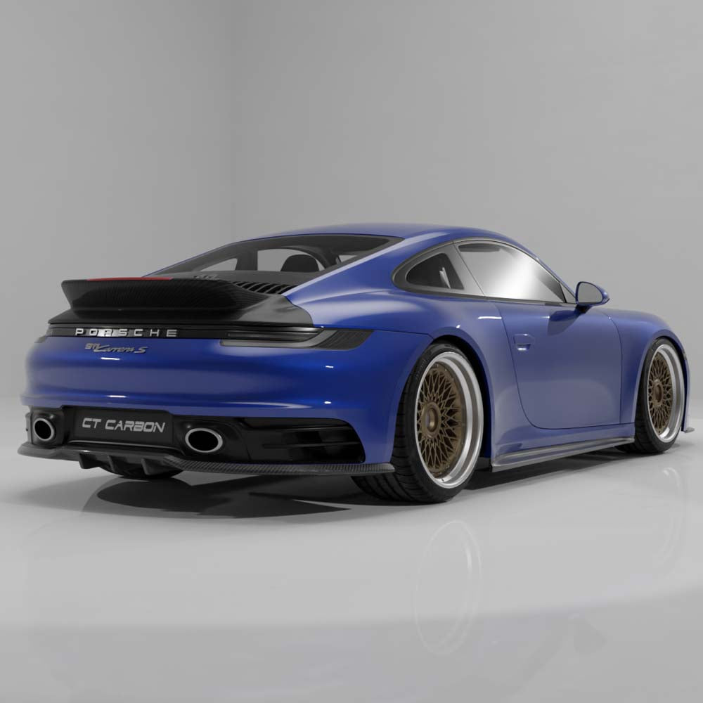 PORSCHE 911 (992.1 & 992.2) CARRERA 2019-2024 CARBON FIBRE DUCKTAIL SPOILER REPLACEMENT - V2 - CT DESIGN