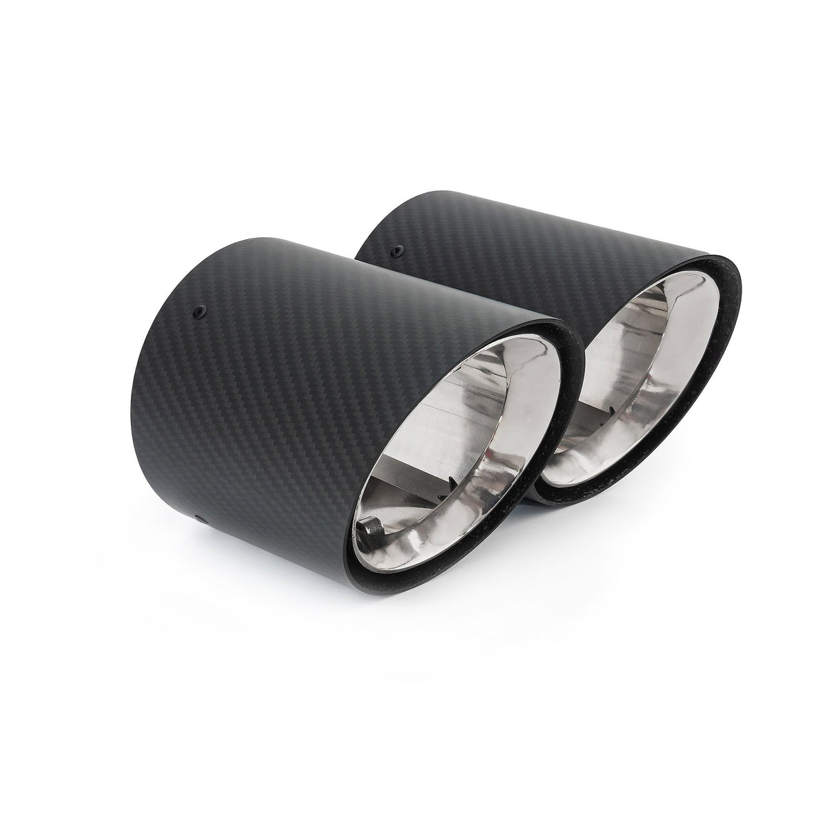 BMW M135i xDrive (F40) OEM Style M Performance Tips - Carbon Fibre Larger 4.5" Slip-on Replacement Tailpipes (Pair)
