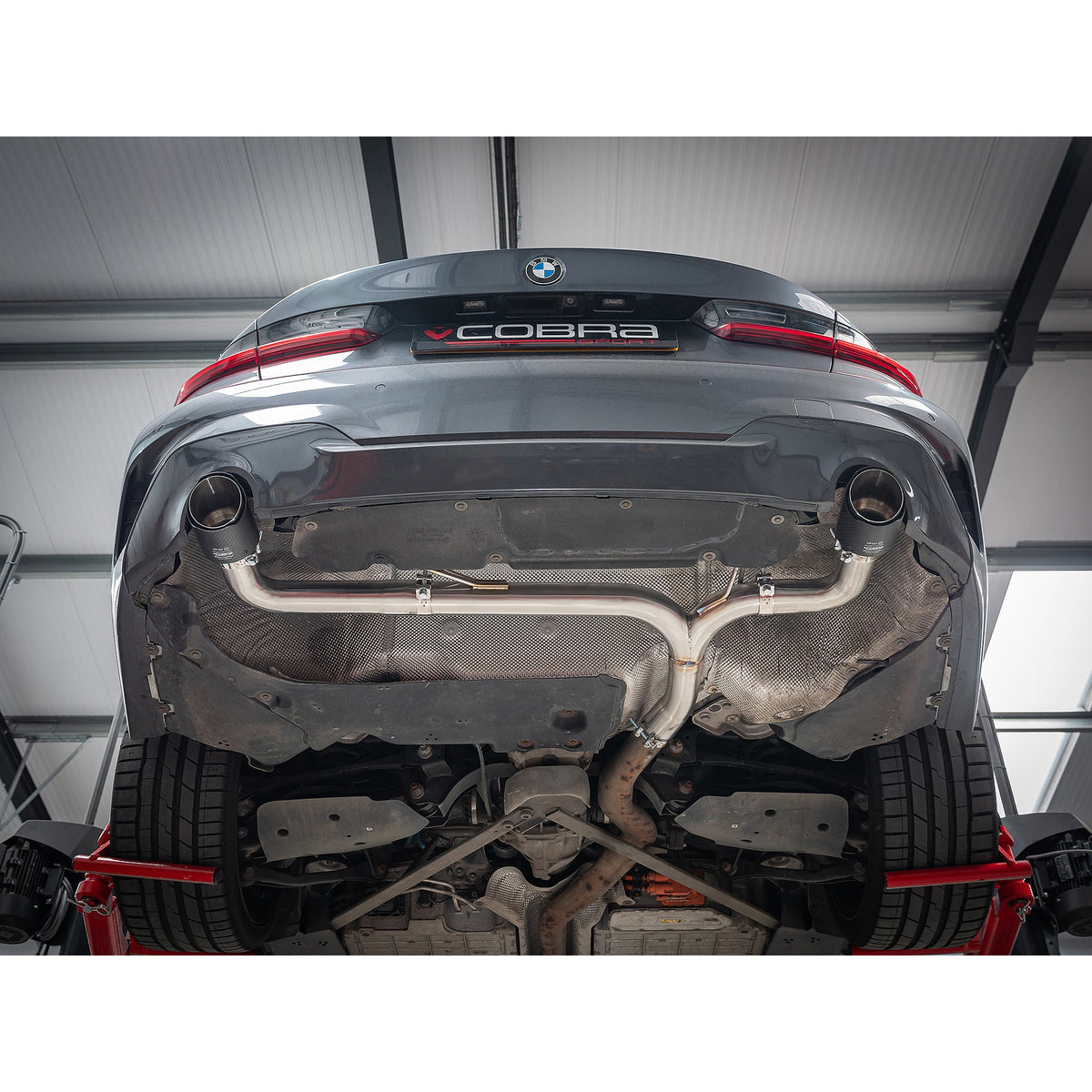 BMW 330e (G20) (19>) Non-Valved Venom Dual Exit Rear Axle Back Performance Exhaust
