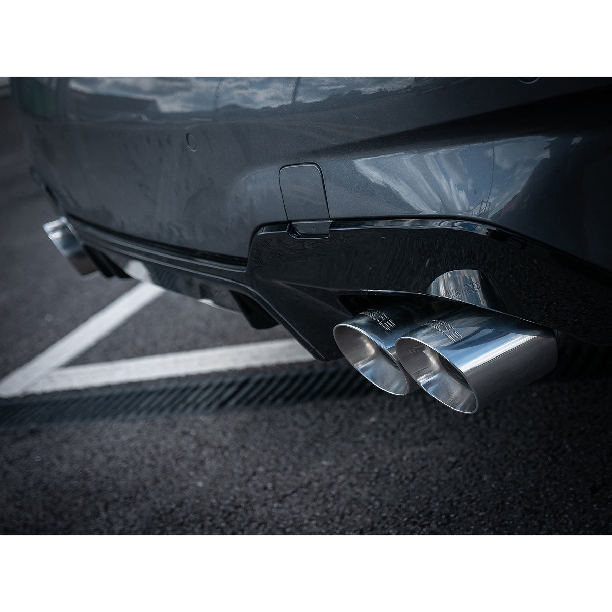 BMW 330e (G20) (19>) Non-Valved Venom Quad Exit Rear Axle Back M3 Style Performance Exhaust