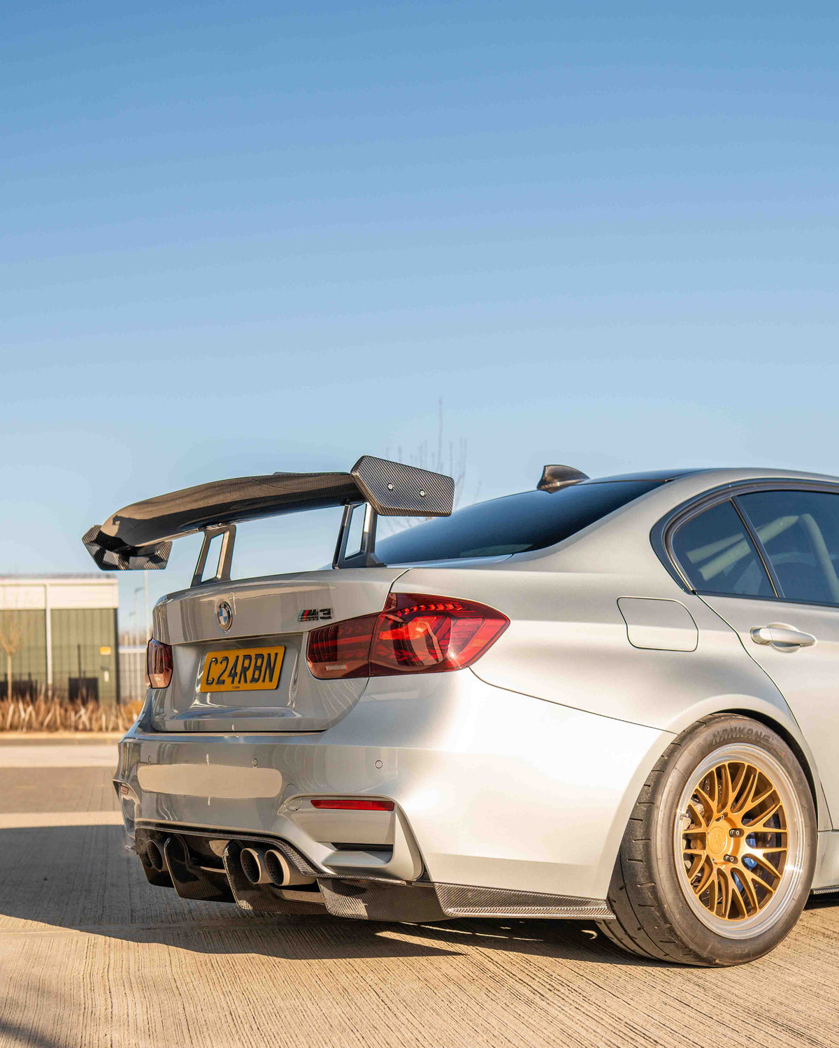 BMW F80 M3 & F30 3 SERIES CARBON FIBRE SWAN NECK WING - CT DESIGN