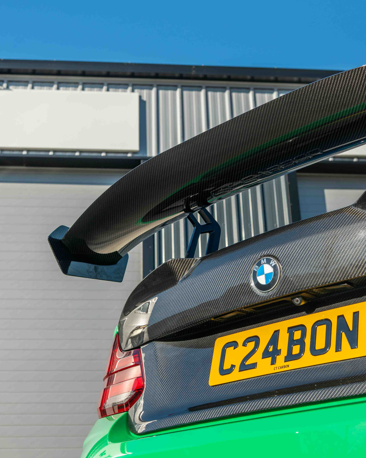BMW F87 M2/M2C & F22 2 SERIES CARBON FIBRE SWAN NECK WING - V8 - CT DESIGN