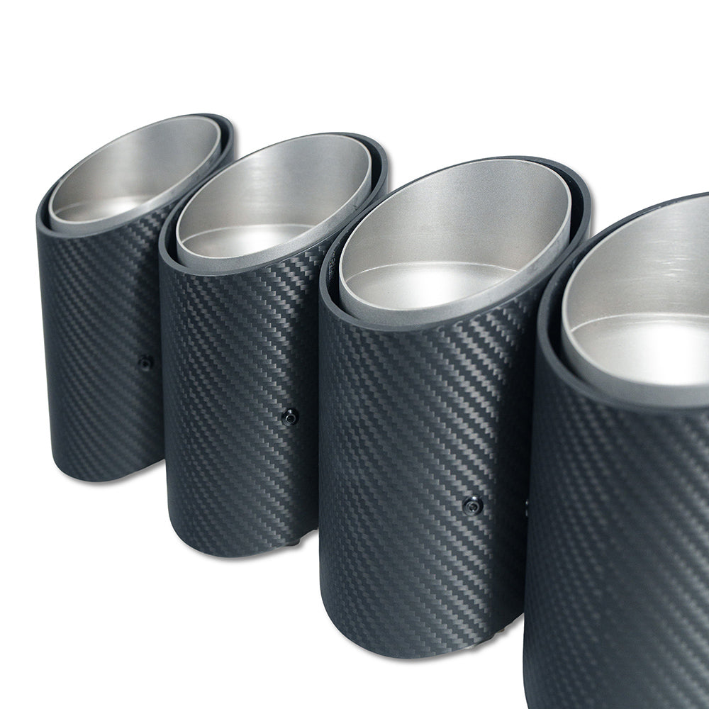 BMW G90 M5 & G99 M5 TOURING 2024+ CARBON FIBRE SLASH CUT EXHAUST TIPS - CHROME