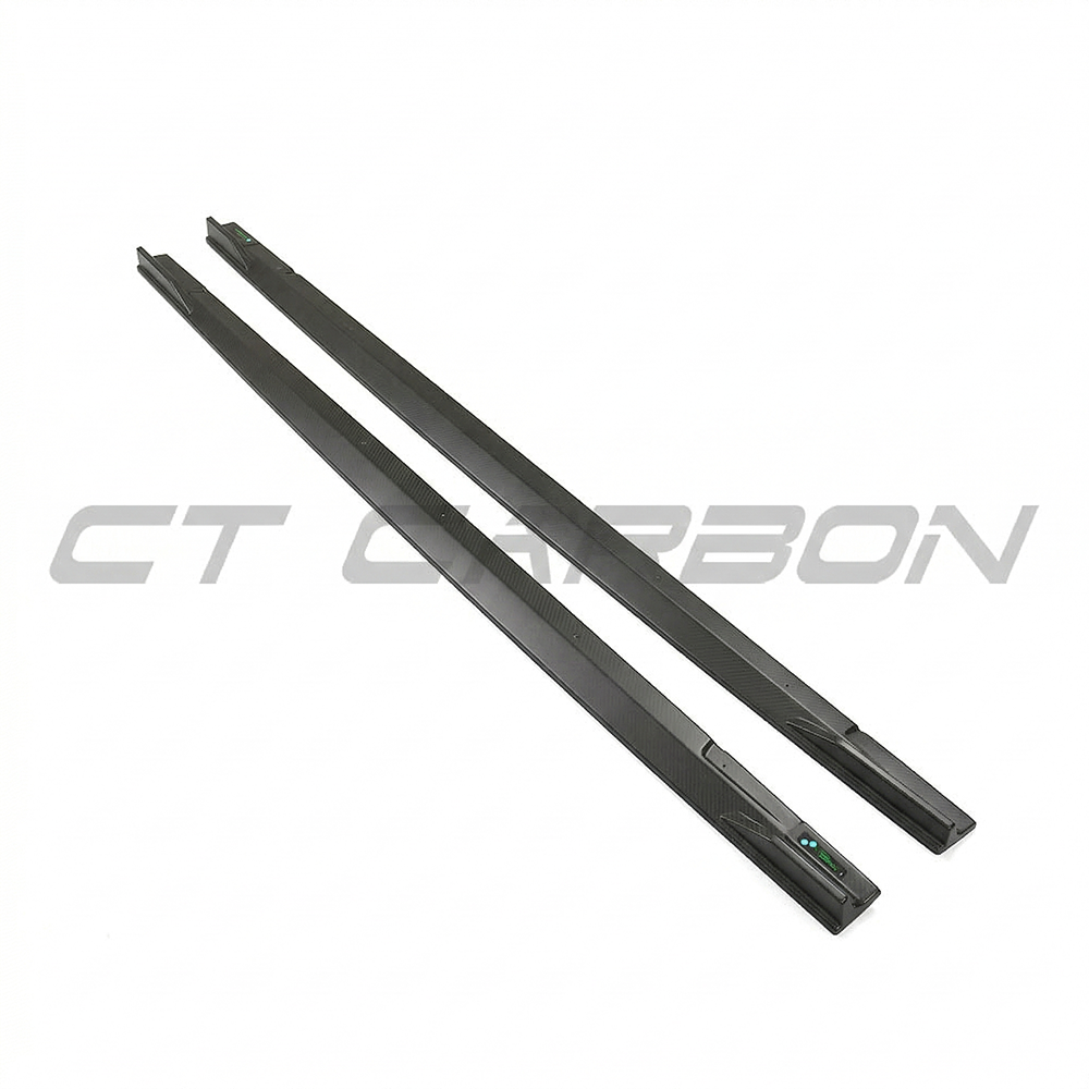 AUDI RS3 8Y 2022+ MATTE CARBON FIBRE SIDE SKIRTS - CT DESIGN