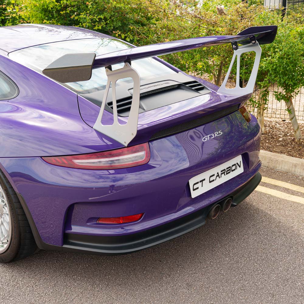 PORSCHE 911 GT2 RS/GT3 RS WING RISERS - SILVER - CT DESIGN
