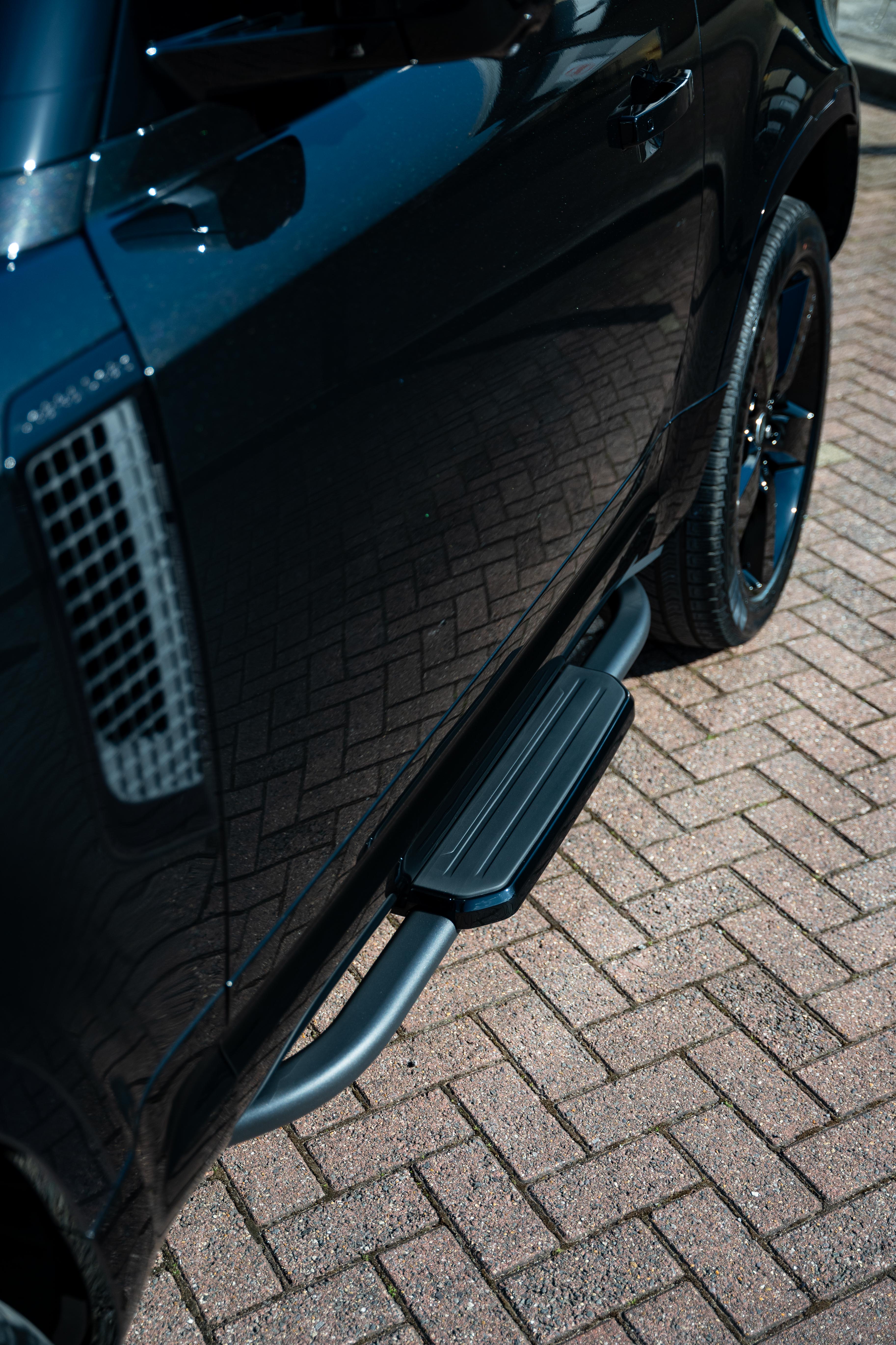 Land Rover Defender Gloss Black Side Steps
