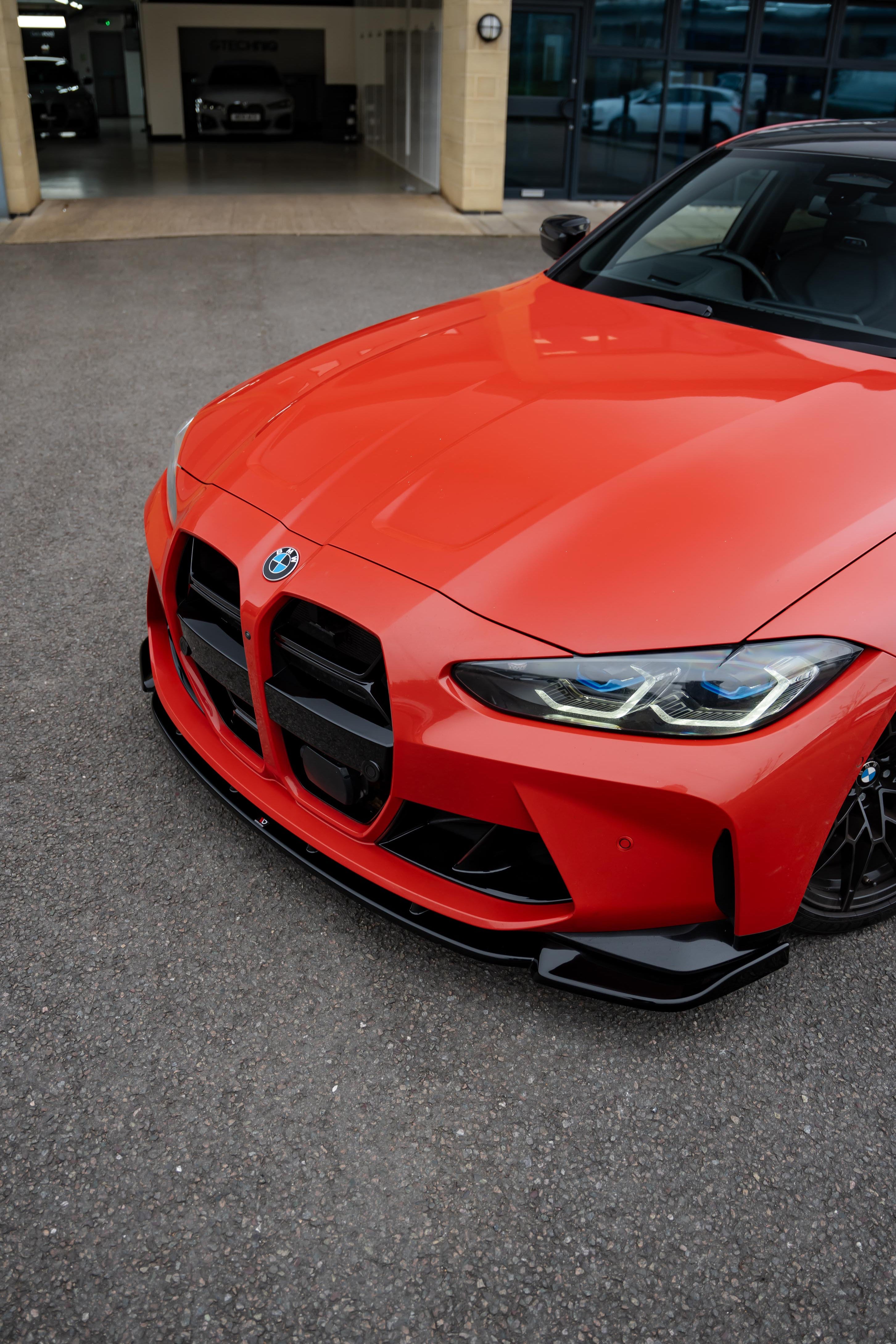 BMW G80 M3 Competition Maxton Design Gloss Black Front Splitter