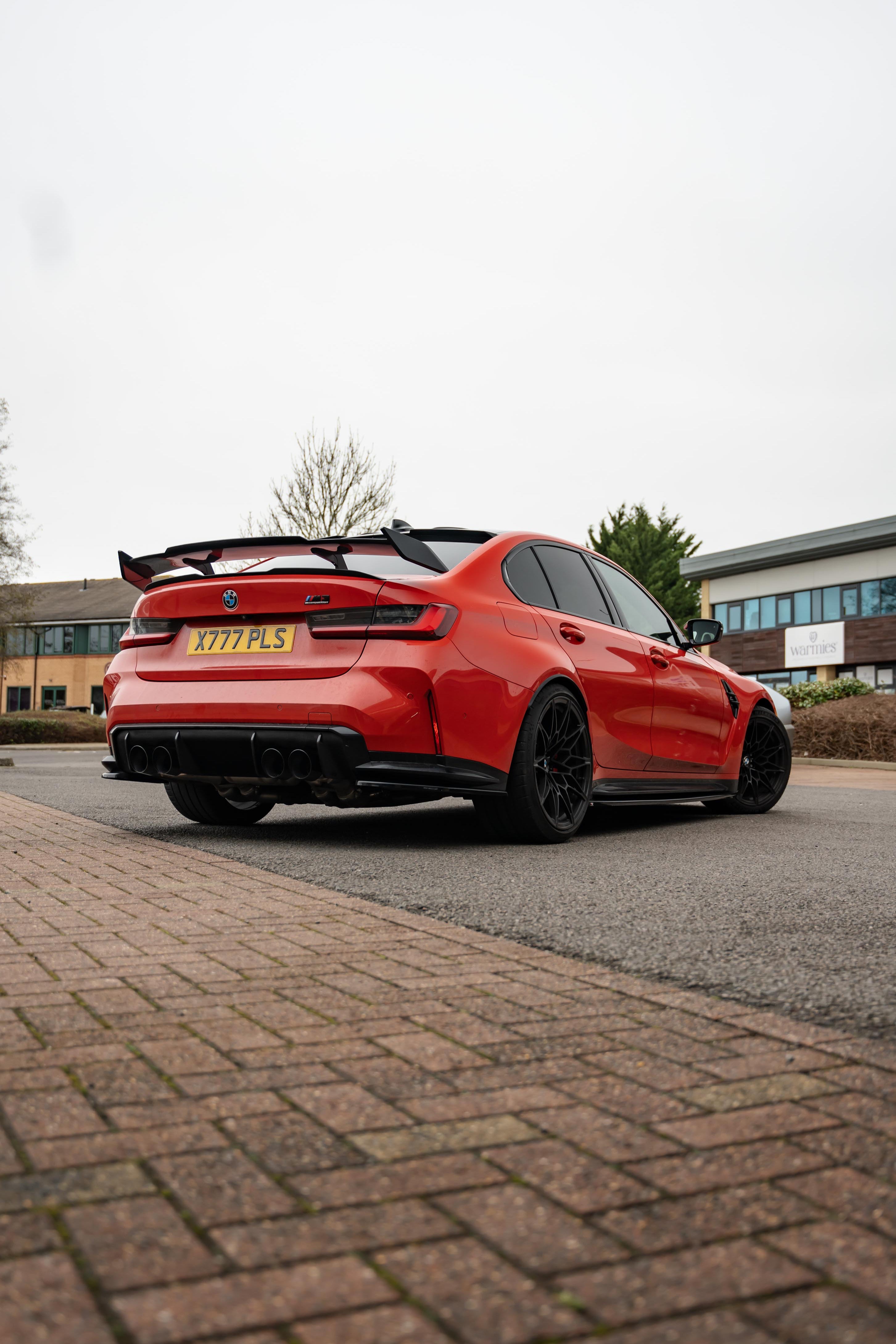 BMW G80 M3 Competition Maxton Design Gloss Black Rear Side Splitters