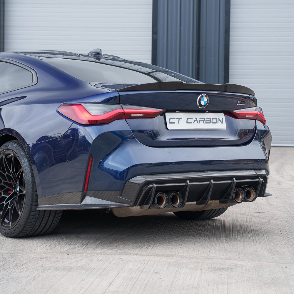 BMW G82/G83 M4 2021+ CARBON FIBRE REAR BUMPER CORNERS - V2