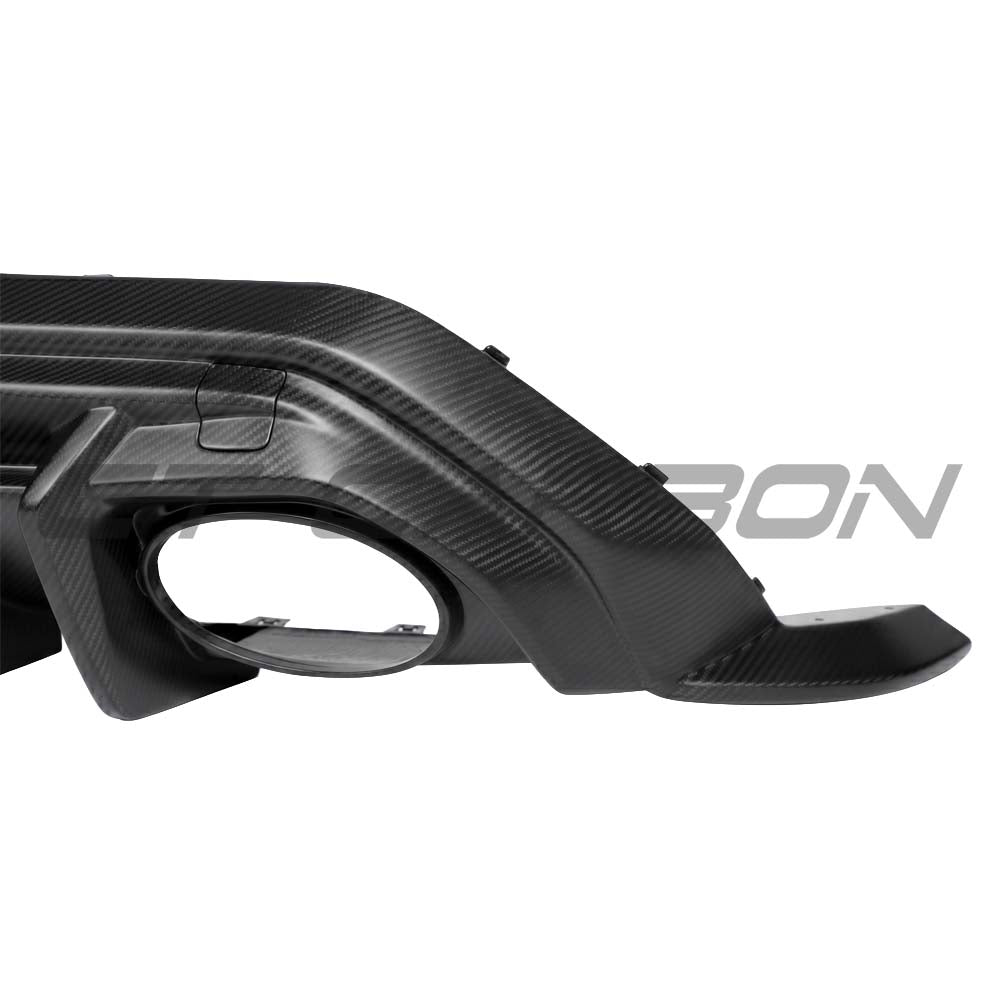 AUDI RS3 8Y SPORTBACK 2025+ MATTE CARBON FIBRE REAR DIFFUSER - V1 - CT DESIGN