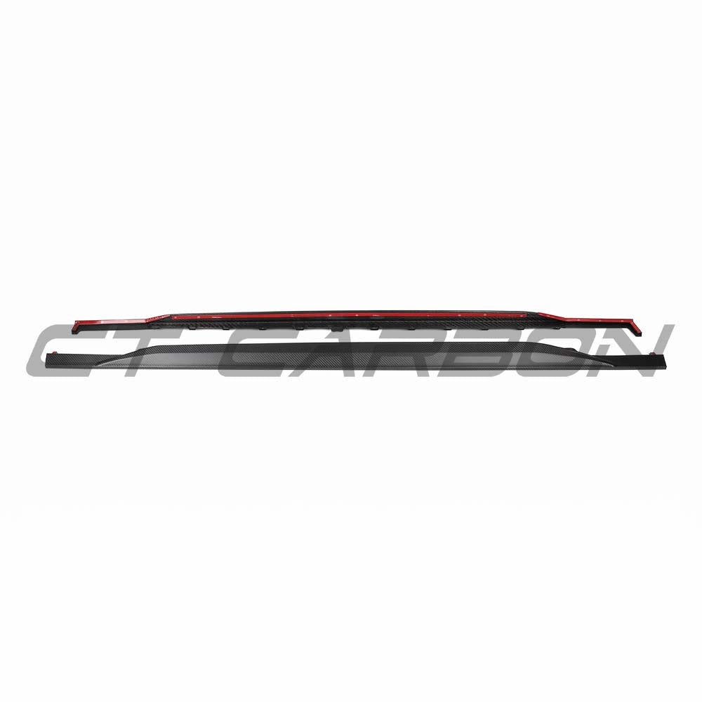 AUDI RS6/RS7 C8 AVANT MATTE CARBON FIBRE SIDE SKIRTS - CT DESIGN - V2