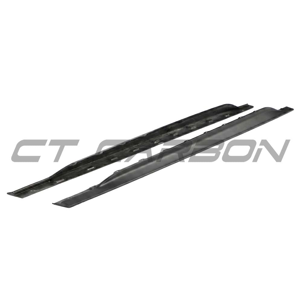 AUDI RS3 8Y 2022+ MATTE CARBON FIBRE SIDE SKIRTS - CT DESIGN V2