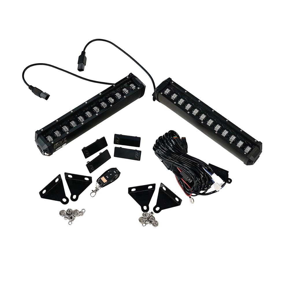 DEFENDER 90/110/130 L663 2020+ GLOSS BLACK LED FRONT BUMPER LIGHTS