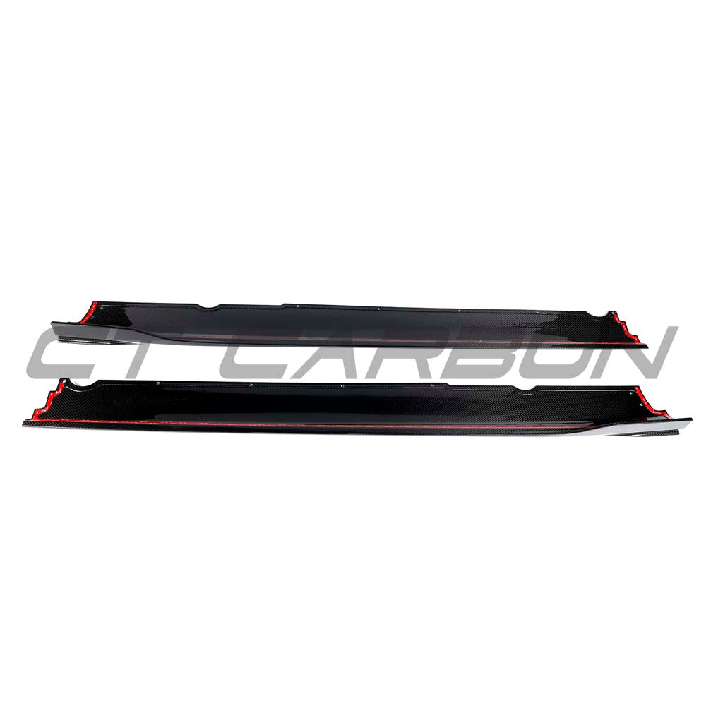 LAMBORGHINI HURACAN EVO 2019-2023 CARBON FIBRE SIDE SKIRTS - CT DESIGN