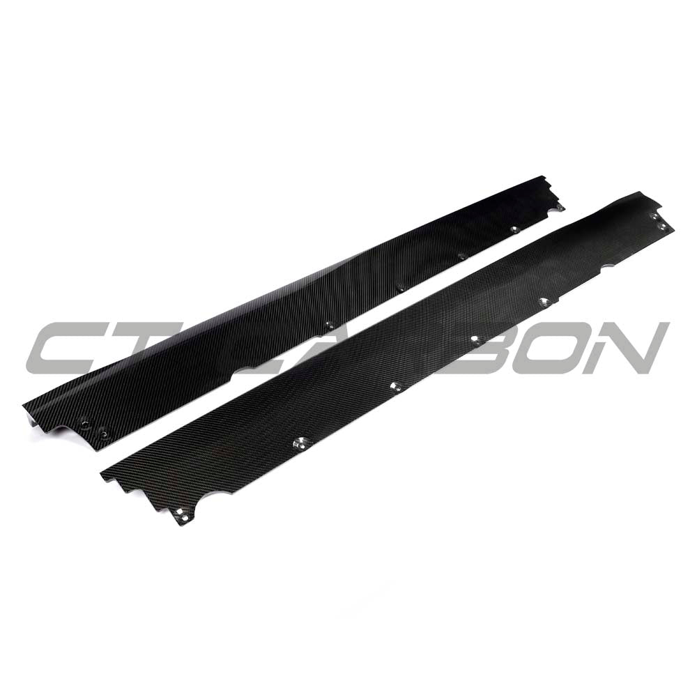 LAMBORGHINI HURACAN EVO 2019-2023 CARBON FIBRE SIDE SKIRTS - CT DESIGN