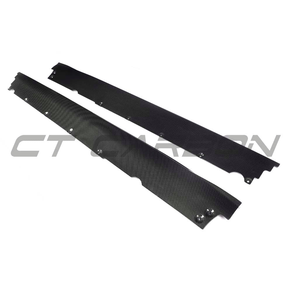LAMBORGHINI HURACAN EVO 2019-2023 CARBON FIBRE SIDE SKIRTS - CT DESIGN