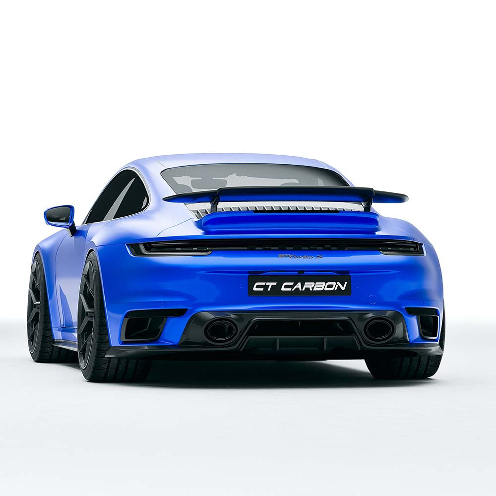 PORSCHE 911 992 TURBO S CARBON FIBRE DIFFUSER - CT DESIGN