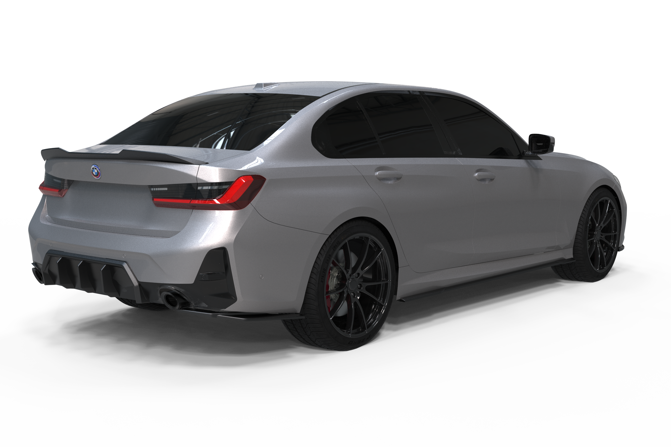 APEX BMW G20/G21 3 Series LCI Rear Side Splitter