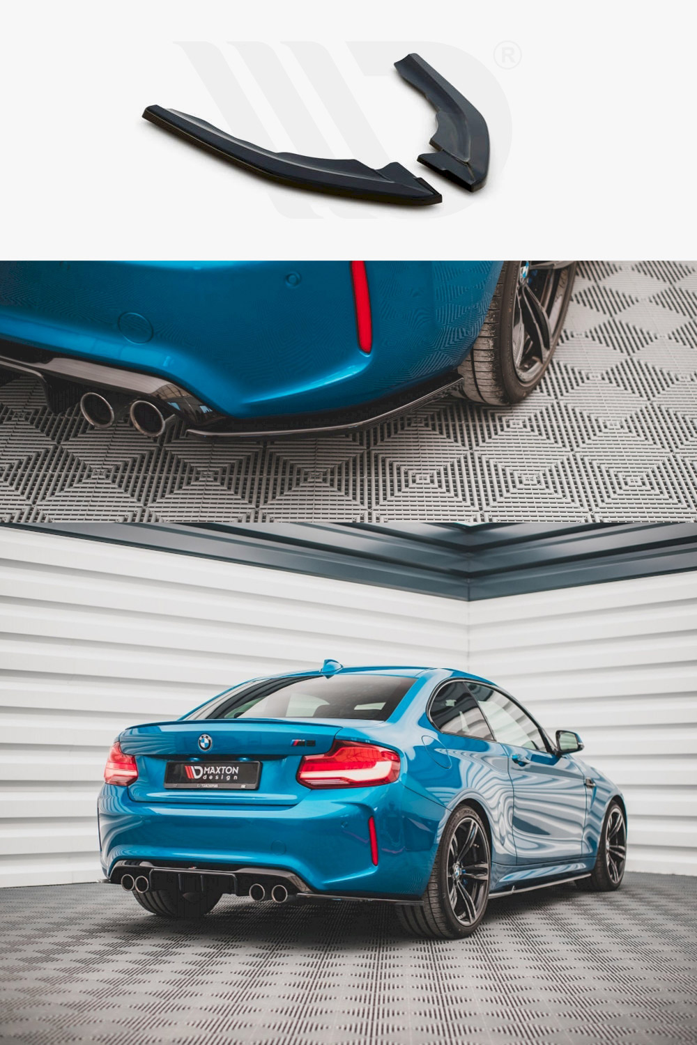BMW F87 M2 Competition Maxton Design Rear Side Splitters