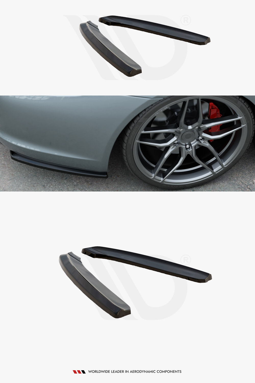 Porsche 911 991.1 Maxton Design Rear Side Splitters