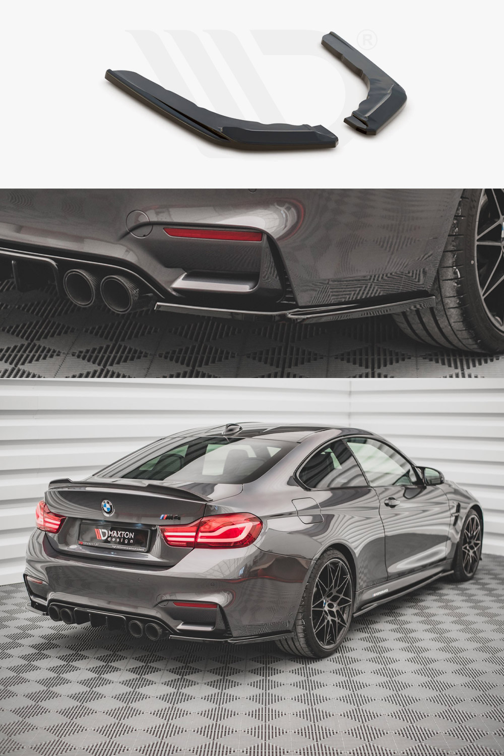 BMW F82 M4 Maxton Design Rear Side Splitters
