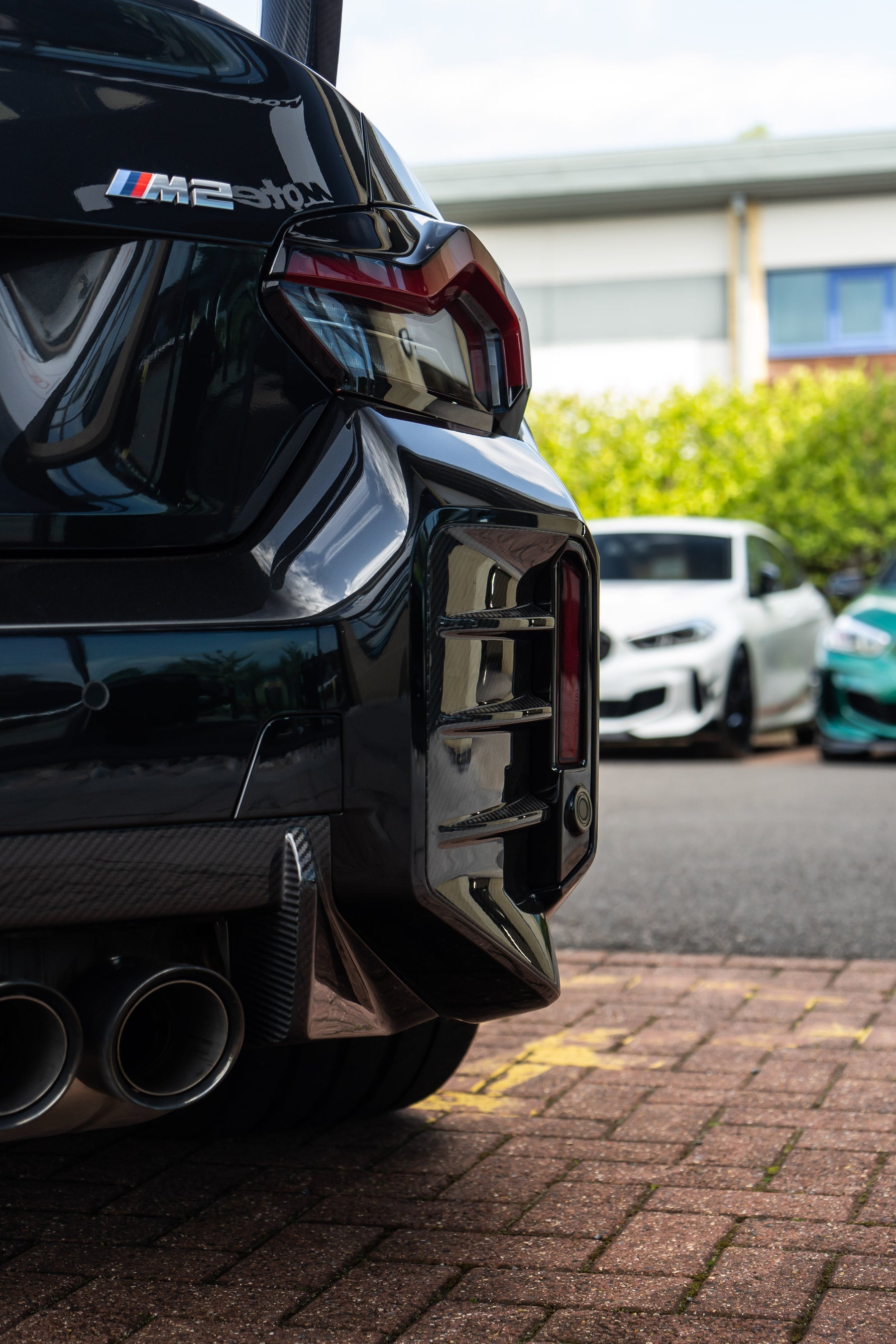 BMW M2 G87 M Performance Style Carbon Rear Bumper Trims