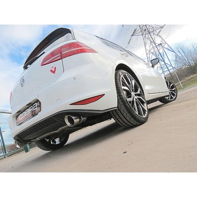 VW Golf GTD (Mk7) 2.0 TDI (5G) (with Sound Pack) (14-17) GTI Style Rear Exhaust