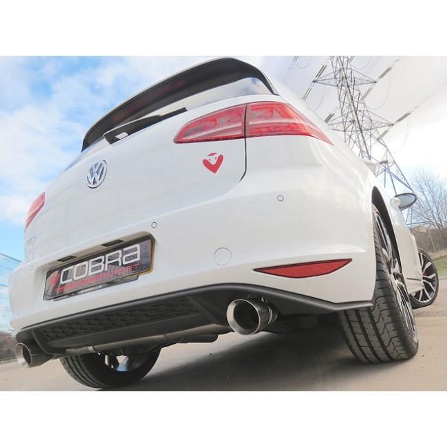 VW Golf GTD (Mk7) 2.0 TDI (5G) (with Sound Pack) (14-17) GTI Style Rear Exhaust