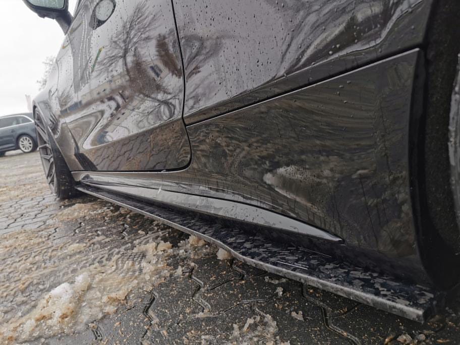 MERCEDES C63/C63S W205 COUPE & SALOON FORGED CARBON FIBRE SIDE SKIRTS - V2