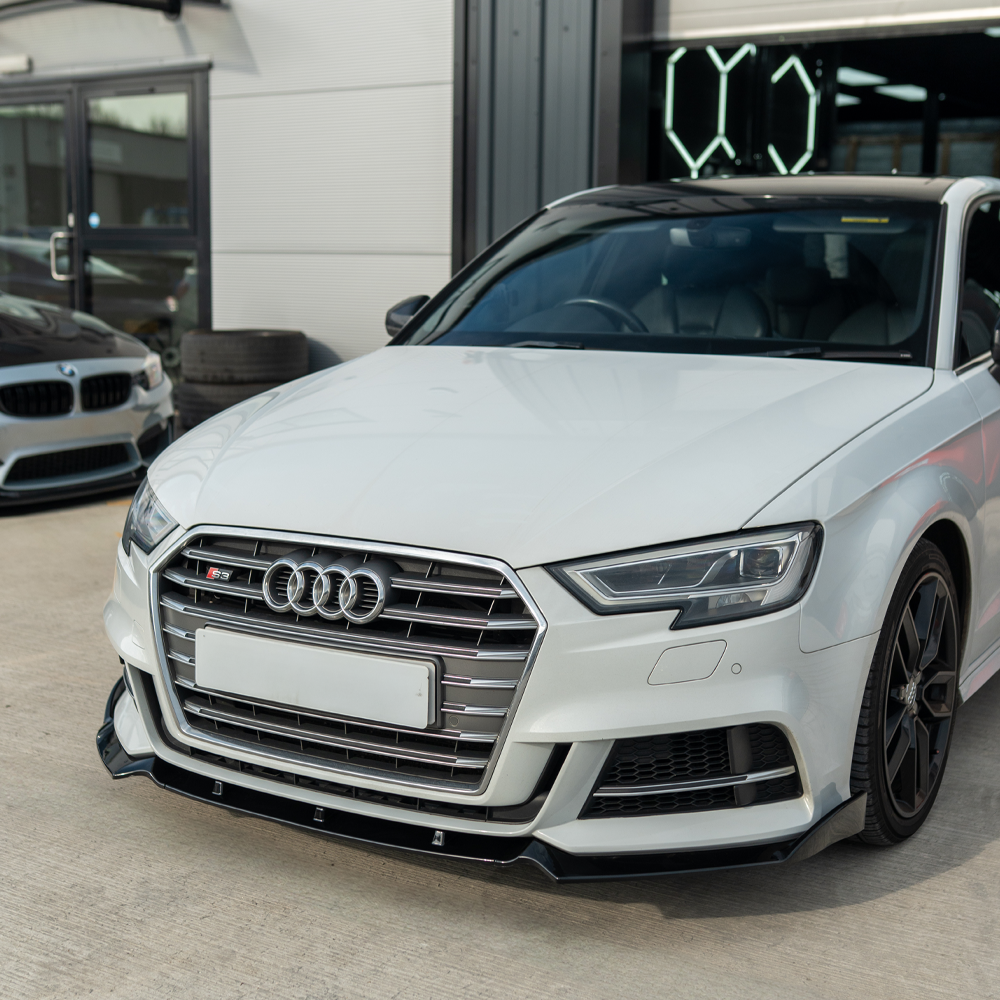 AUDI A3 S-LINE & S3 8V FACELIFT 2017-2020 GLOSS BLACK SPLITTER - V1