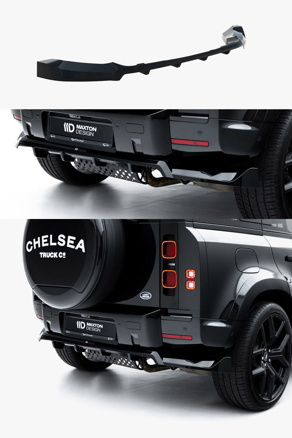 Land Rover Defender Maxton Design Rear Diffuser (Vertical Bars)