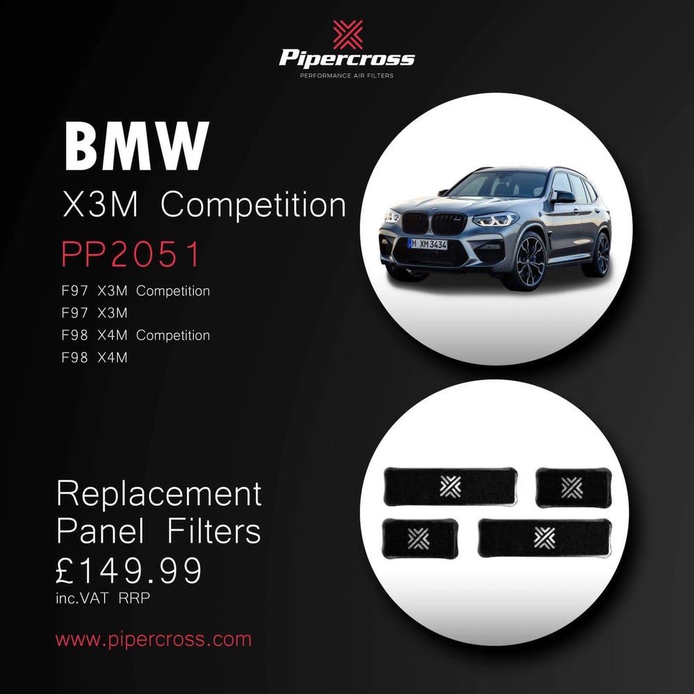 BMW X3M X4M 2019+ Pipercross Panel Filters