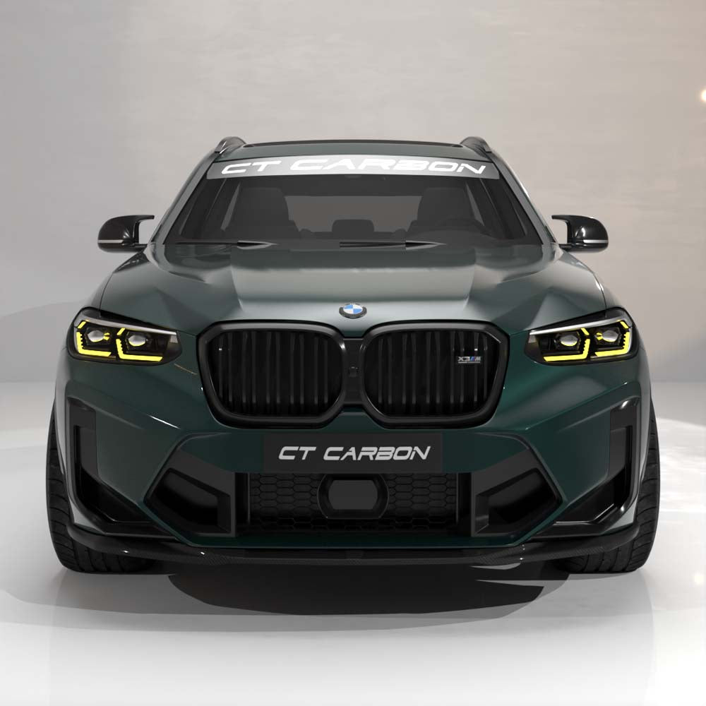 BMW F97 X3M & F98 X4M 2021-2024 (LCI) CARBON FIBRE SPLITTER - CT DESIGN