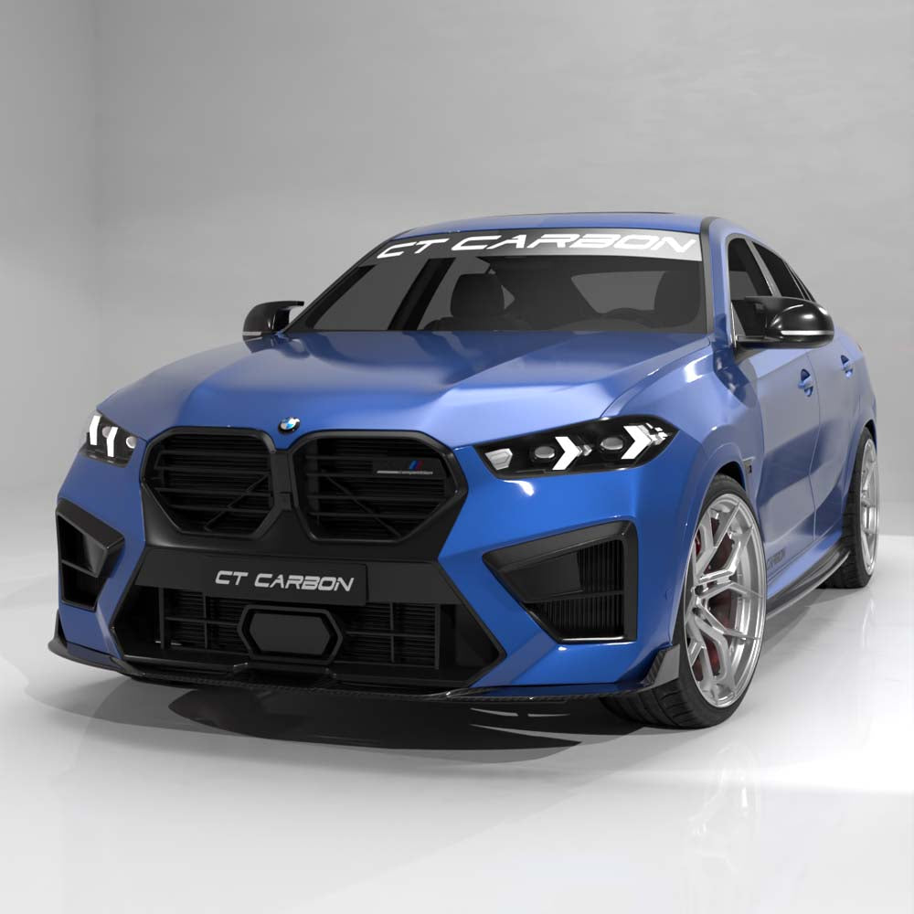 BMW F95/F96 X5M/X6M LCI 2023+ CARBON FIBRE SPLITTER - CT DESIGN
