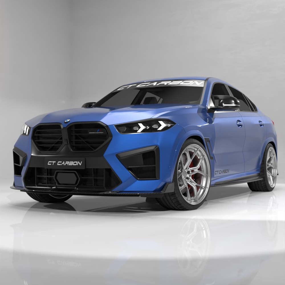 BMW F95/F96 X5M/X6M LCI 2023+ CARBON FIBRE SPLITTER - CT DESIGN