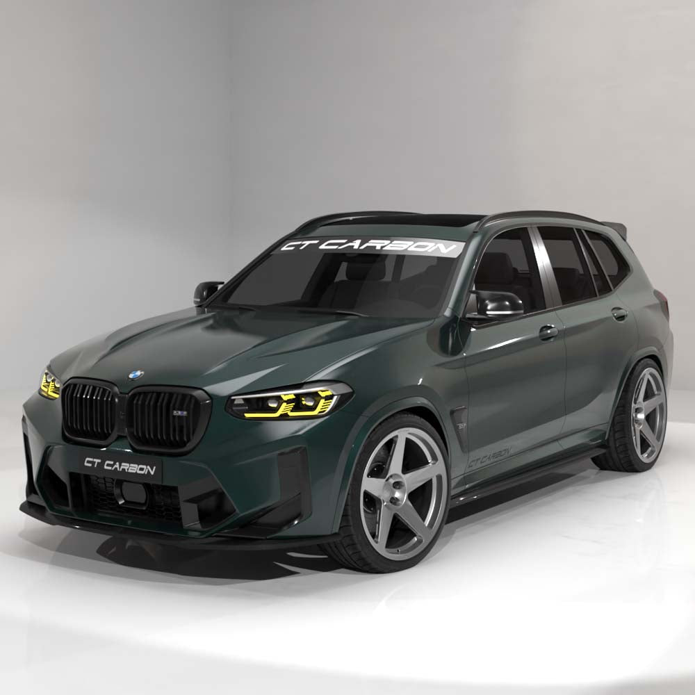 BMW F97 X3M & F98 X4M 2021-2024 (LCI) CARBON FIBRE SPLITTER - CT DESIGN